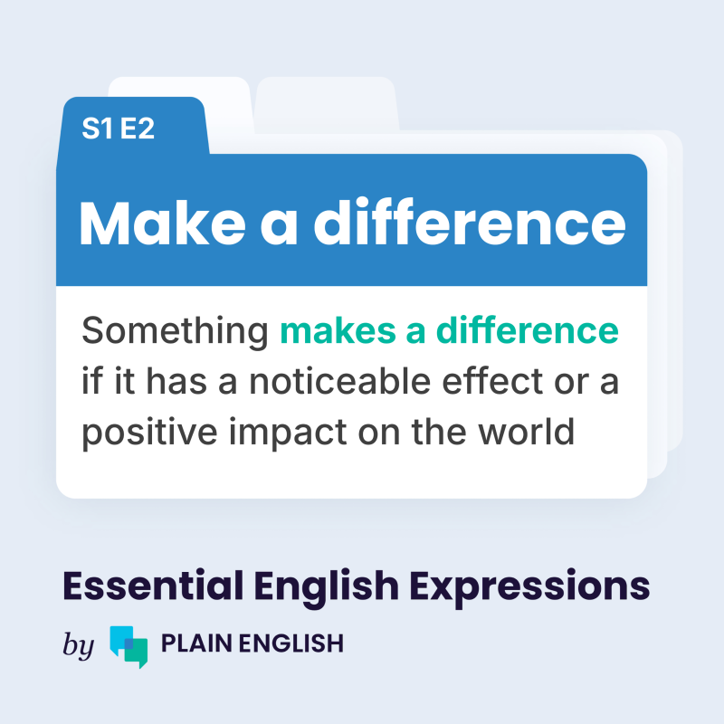 Obrázek epizody Expression: Make a difference