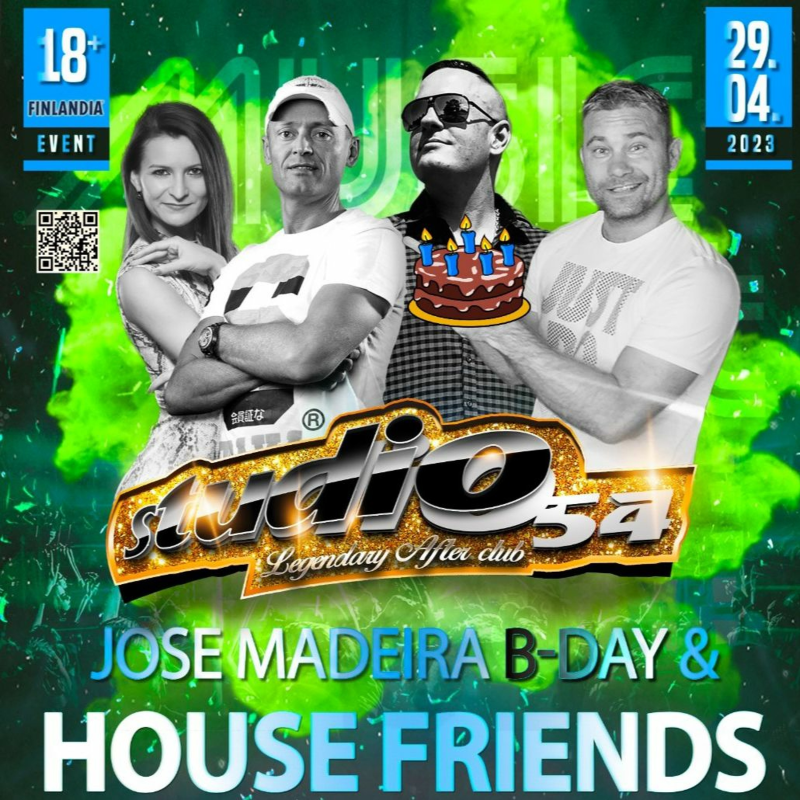 Obrázek epizody Jose Madeira b2b Funspeed  Live @ House Friends B-Day, Studio 54 Prague 29-04-2023