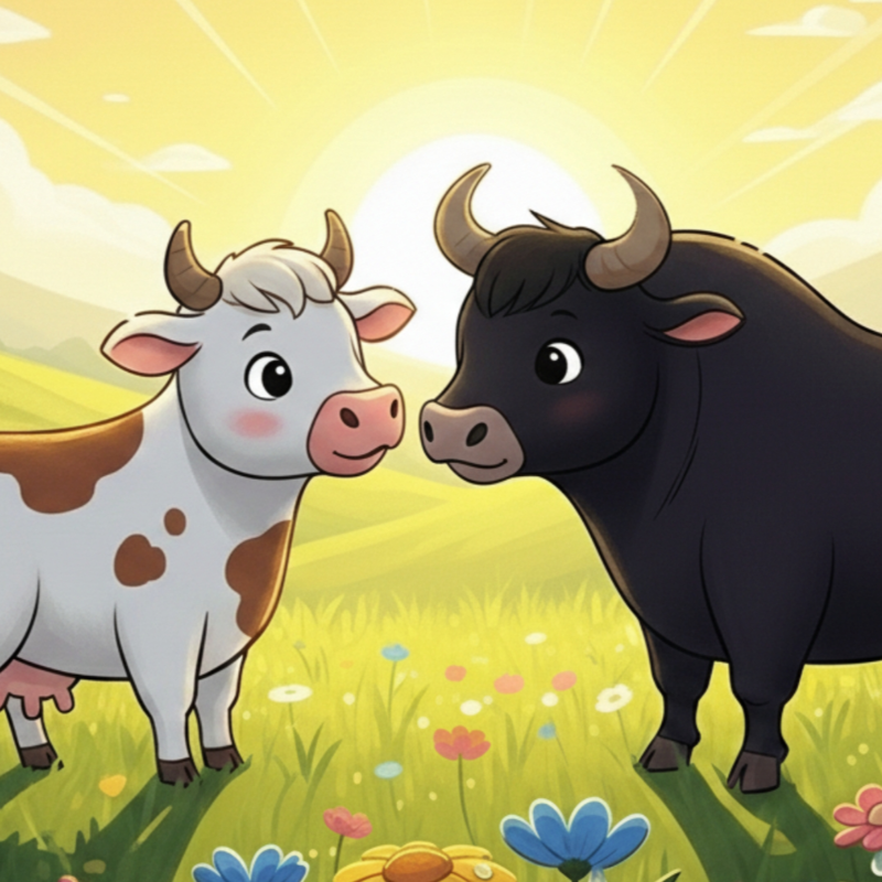 Obrázek epizody 🐮 Kravička Pralinka a býk Bargon 🐄✨ Klidná uspávací pohádka o strachu a bezpečí | Mindfulness pro děti ✨