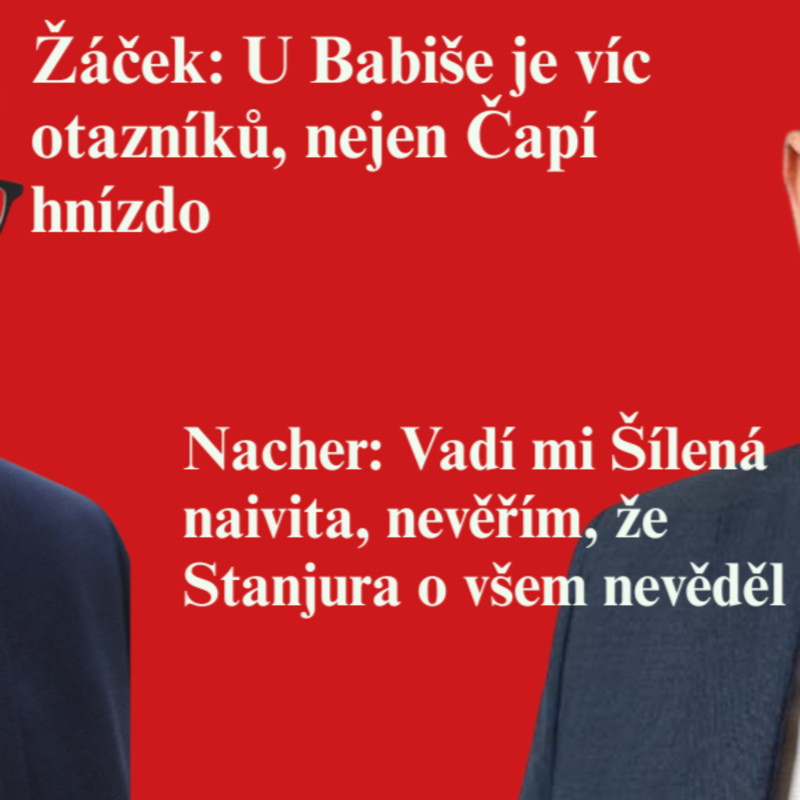 Obrázek epizody U Babiše je víc otazníků, nejen Čapí hnízdo, říká Žáček. Nacher: U bitcoinů mi vadí šílená naivita // A expert na extremismus a terosismus Miroslav Mareš