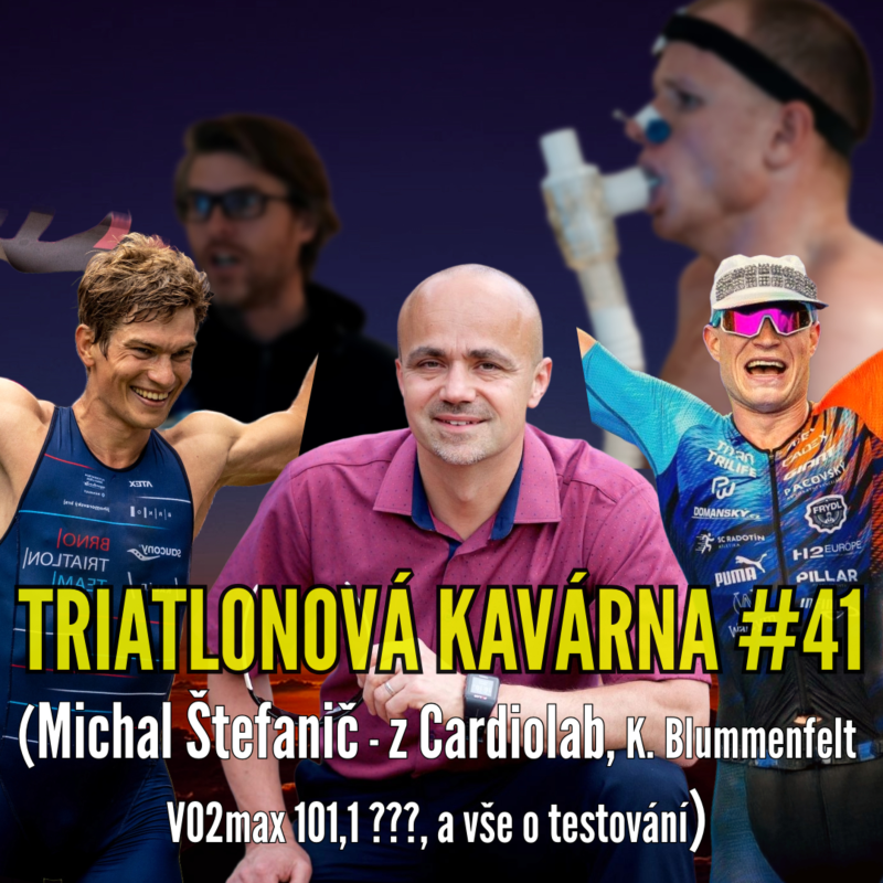 Obrázek epizody Triatlonová kavárna #41 (Michal Štefanič - z Cardiolab, K. Blummenfelt VO2max 101,1 ???, a vše o testování)