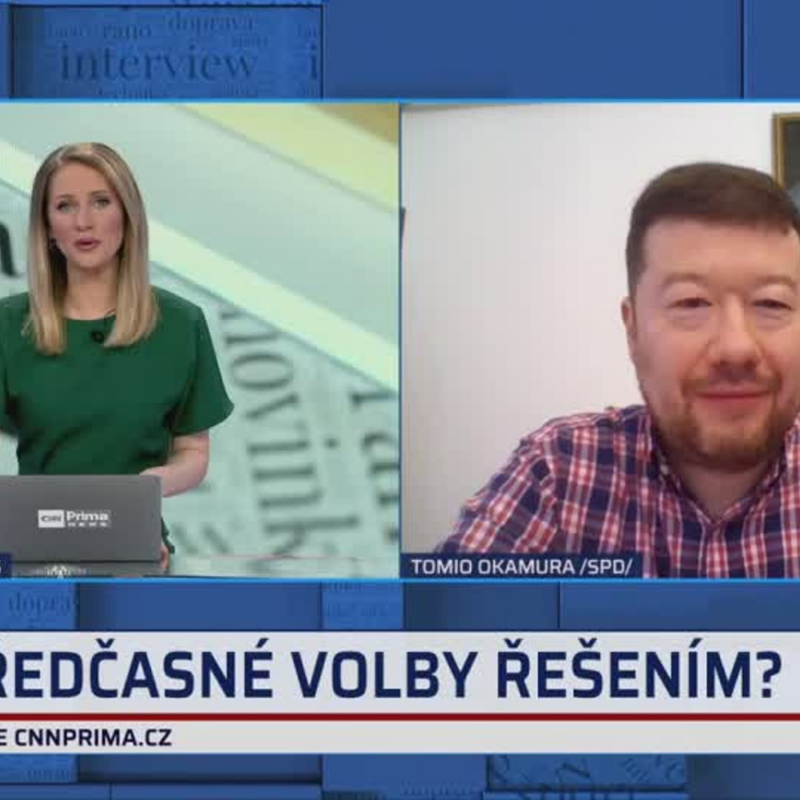 Obrázek epizody Rozhovor s Okamurou (zdroj: CNN Prima NEWS)