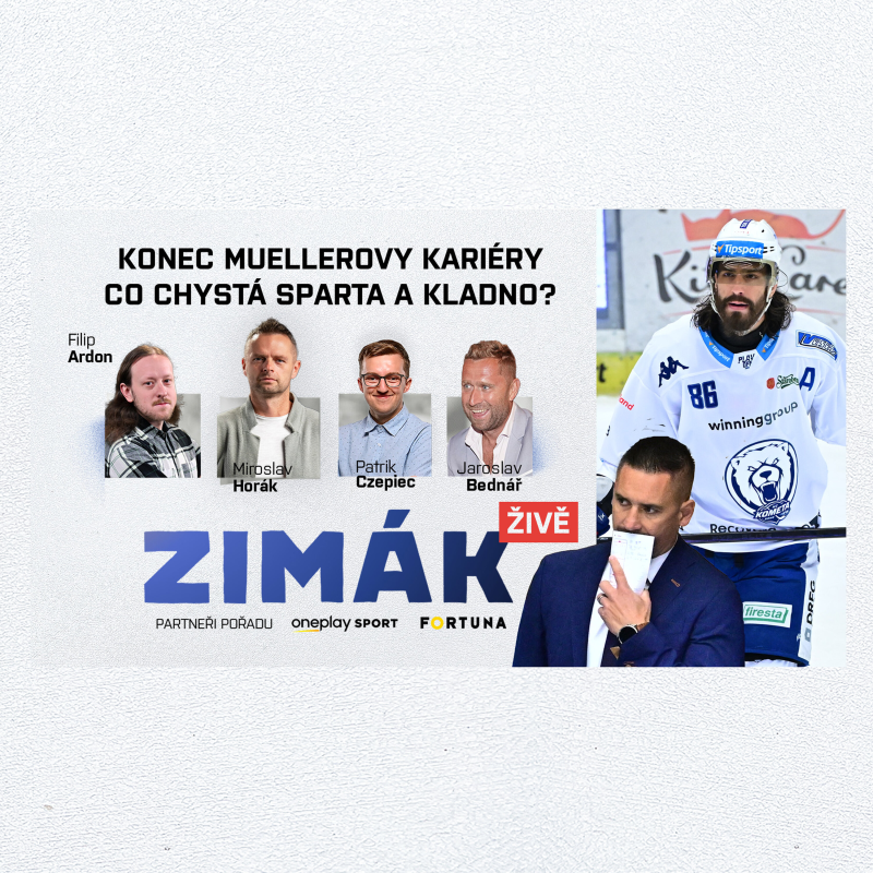 Obrázek epizody Zimák ŽIVĚ | Mueller měl hrát za Hradec, ne v Kometě. Manažerská chyba, tvrdí Bednář