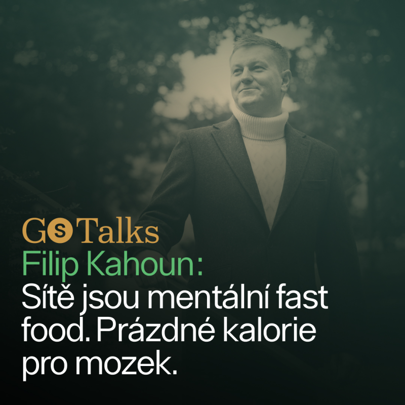 Obrázek epizody GS Talks #18 - Filip Kahoun: Sítě jsou mentální fast food. Prázdné kalorie pro mozek