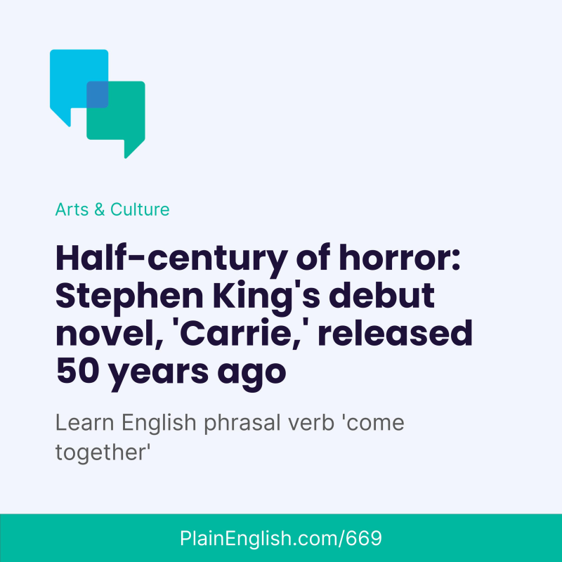 Obrázek epizody Stephen King has been terrifying fans for 50 years (Come together)