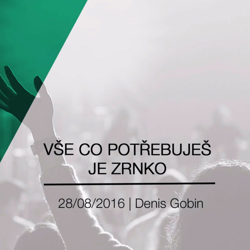 Obrázek epizody Vše, co potřebuješ, je zrnko // Denis Gobin // Pankrác // 28.8.2016