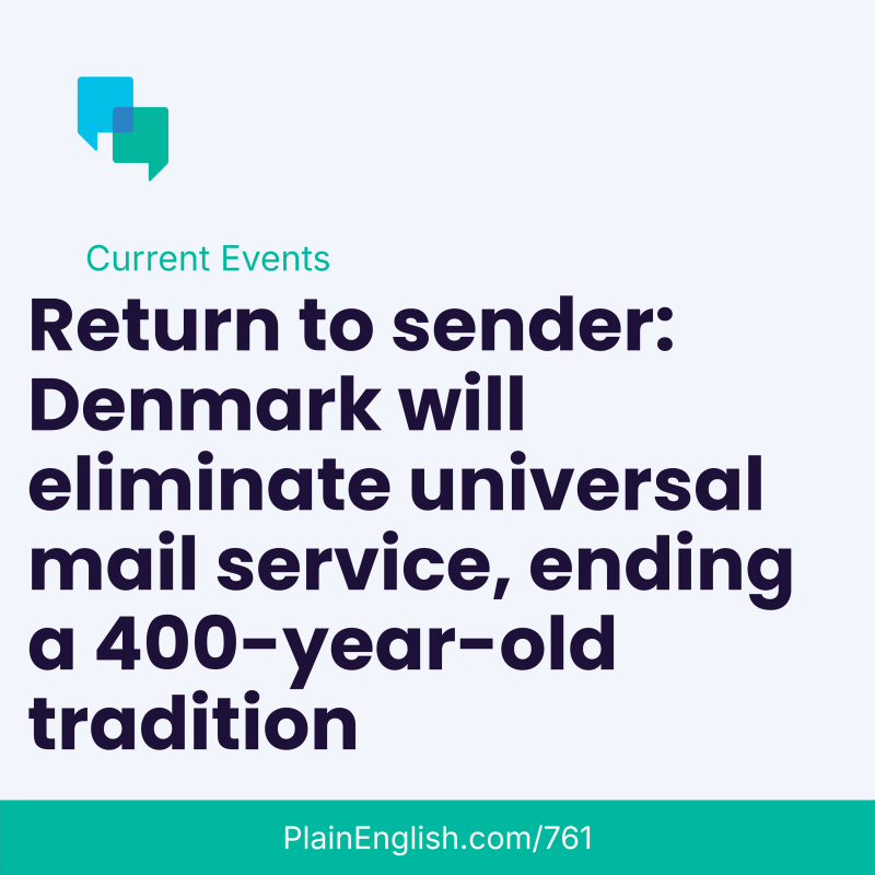 Obrázek epizody Denmark to stop delivering mail after 400 years