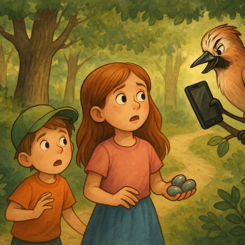Obrázek epizody Pohádka o ztraceném mobilu a jedné zlomyslné sojce z Wilsonova lesa