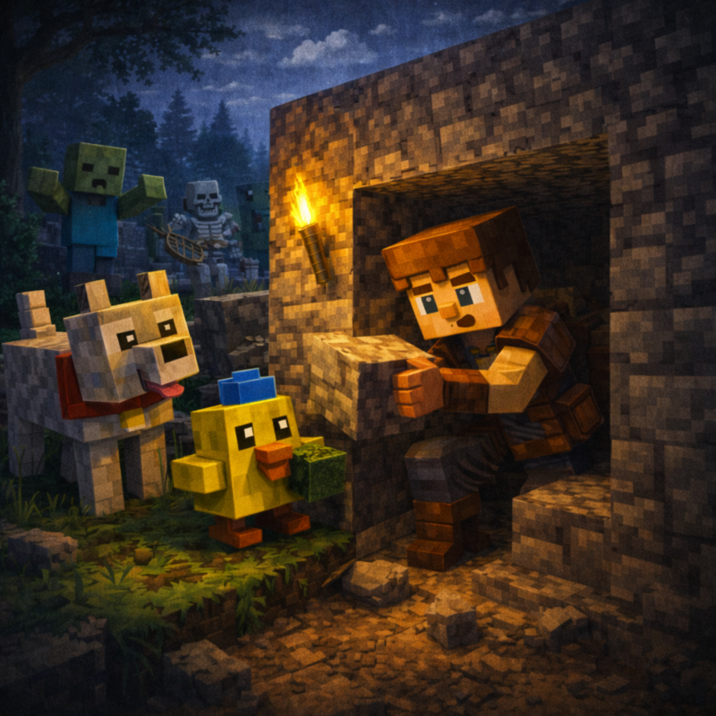 Obrázek epizody Kapitola 57 – Noc, která nepřijde sama | Karlíkovy minecraftické pohádky (Kniha 2)