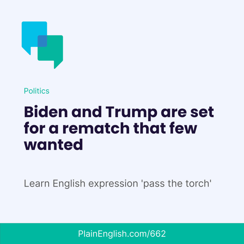 Obrázek epizody Like it or not, it's Biden vs. Trump again (Pass the torch)