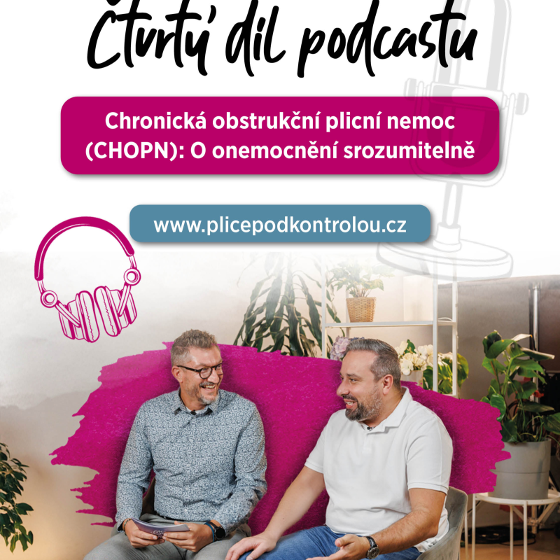 Obrázek epizody #4 Plíce pod kontrolou podcast:Chronická obstrukční plicní nemoc: CHOPN - O onemocnění srozumitelně