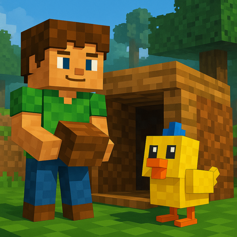 Obrázek epizody Kapitola 3 – První domek před nocí | Karlíkovy Minecraftické pohádky