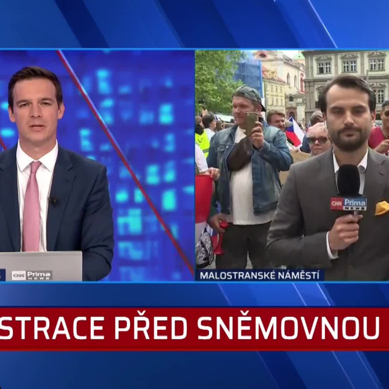 Obrázek epizody V Praze protestují proti opatřením (zdroj: CNN Prima NEWS)