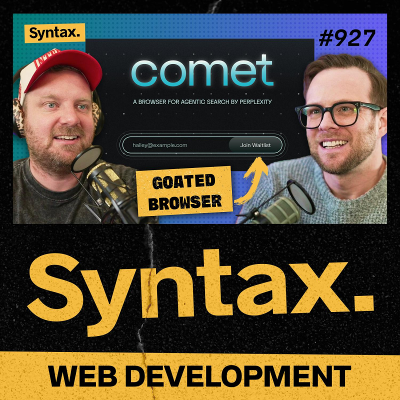 Obrázek epizody 927: AI Browsers, 100X Build Speed, Massive Svelte Update - Web Dev News