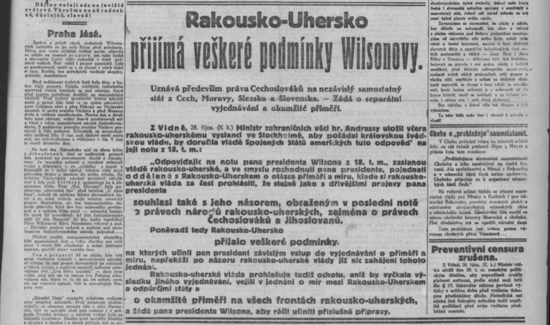 Obrázek epizody 27. října: Den, kdy Andrašyho nóta předznamenala vznik samostatného Československého státu