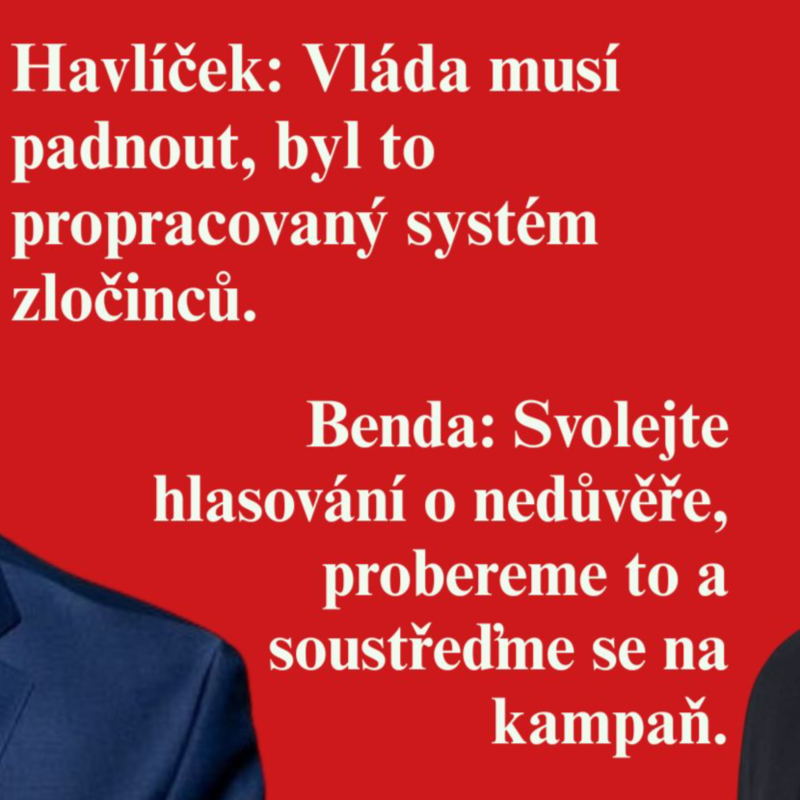 Obrázek epizody Havlíček: Ministři bitcoinové kauze asistovali, vláda musí padnout. Benda: Děláte z toho nafouklou bublinu. I my se věci dozvídáme z médií