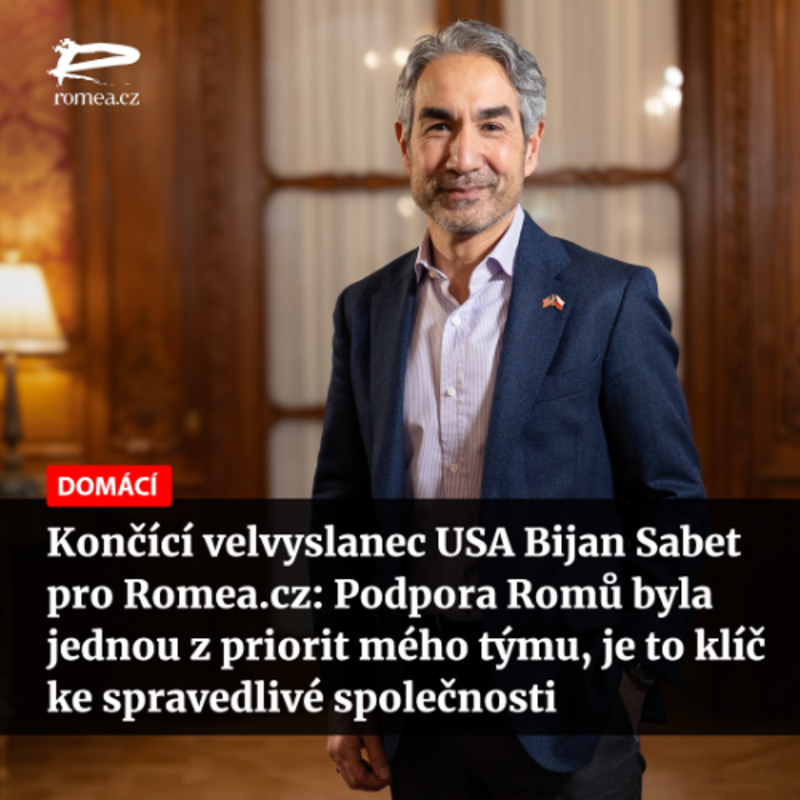 Obrázek epizody Čteme zpravodajský server Romea.cz: Rozhovor s končícím velvyslancem USA Bijanem Sabetem