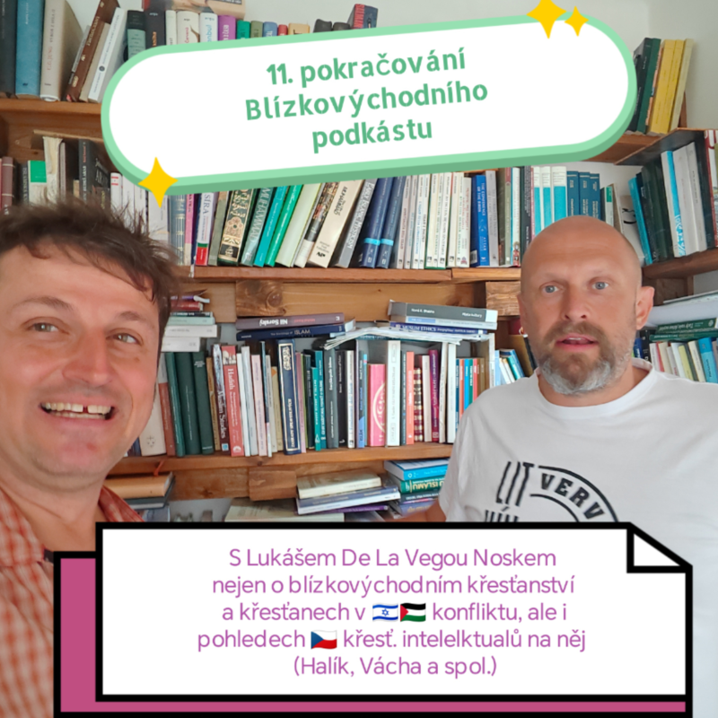 Obrázek epizody O křesťanství na Bl. východě a v Palestině a české křesťanské diskusi o 🇵🇸🇮🇱 s L. Vegou Noskem