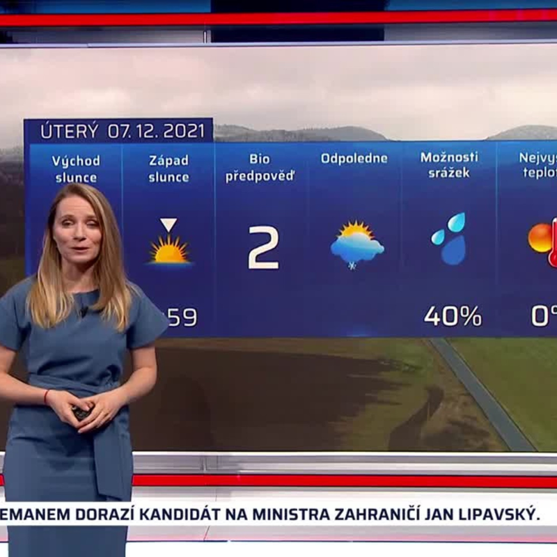 Obrázek epizody Počasí 7.12.2021 09:20