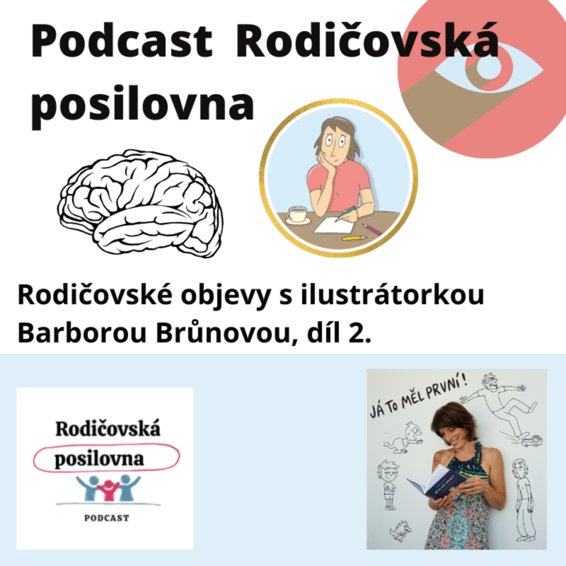 Obrázek epizody 77 - O humoru, ilustracích a spojování rodičovství a práce, kterou milujete - Rodičovské objevy s Barborou Brůnovou, díl 2. - podcast Rodičovské posilovny