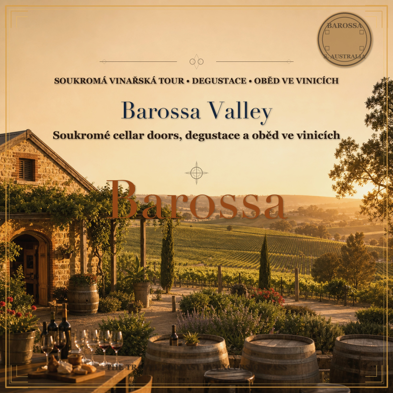 Obrázek epizody Vinařská prohlídka Barossa Valley: soukromé cellar doors, degustace a oběd ve vinicích