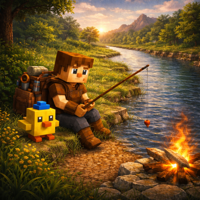 Obrázek epizody Kapitola 56 – Podél řeky | Karlíkovy minecraftické pohádky (Kniha 2)