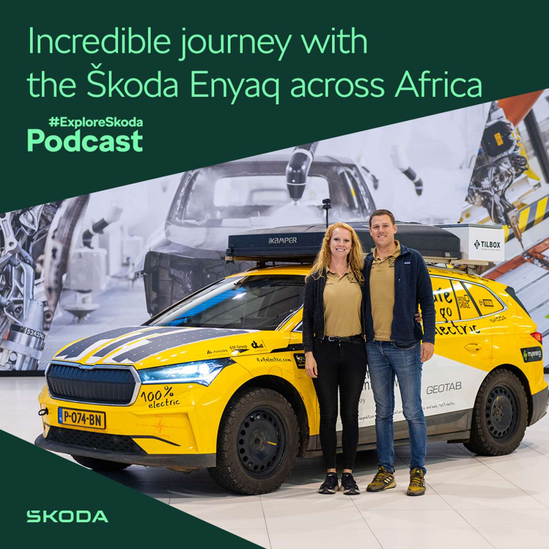 Obrázek epizody #ExploreSkoda Podcast: 32 000 km po Africe Škodou Enyaq. Cestovatelé dobíjeli ze slunce