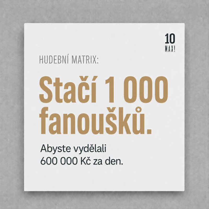 Obrázek epizody Stačí 1 000 fanoušků: zaplatí ti nájem, kino i pivo. Možná dvě