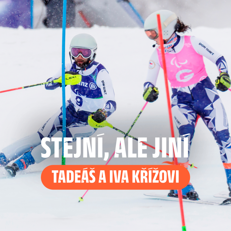 Obrázek epizody TADEÁŠ A IVA KŘÍŽOVI: „Lyžování rychlostí 140 km/h téměř po slepu? Jedu jak býk za červenou“