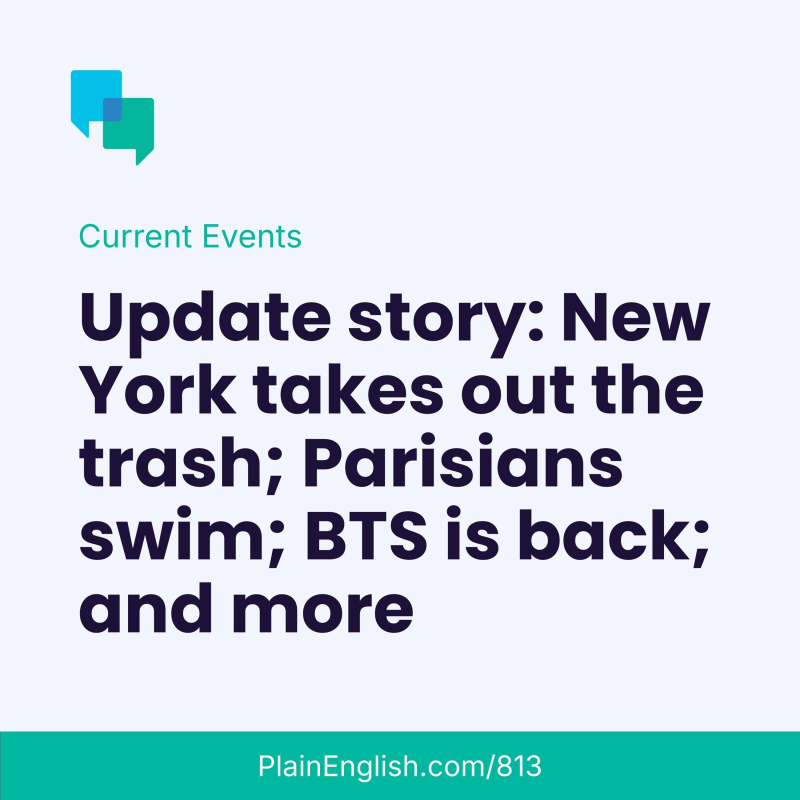 Obrázek epizody Update episode: BTS, Birkin, NYC trash, Seine swimming & more