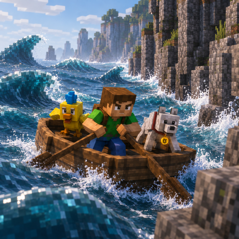 Obrázek epizody Kapitola 89 - Vlny, které jim zavřely cestu | Karlíkovy minecraftické pohádky (Kniha 2)