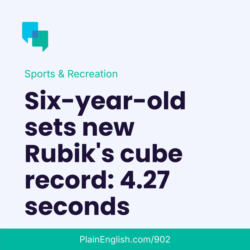 Obrázek epizody New women's record to solve a Rubik's cube