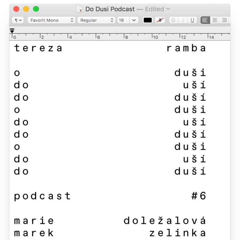 Obrázek epizody #6 Marie Doležalová a Marek Zelinka