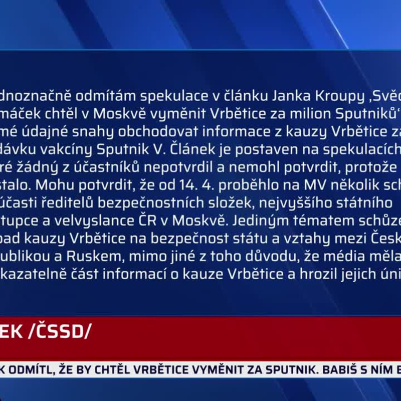 Obrázek epizody Zprávy 4.5.2021 12:00