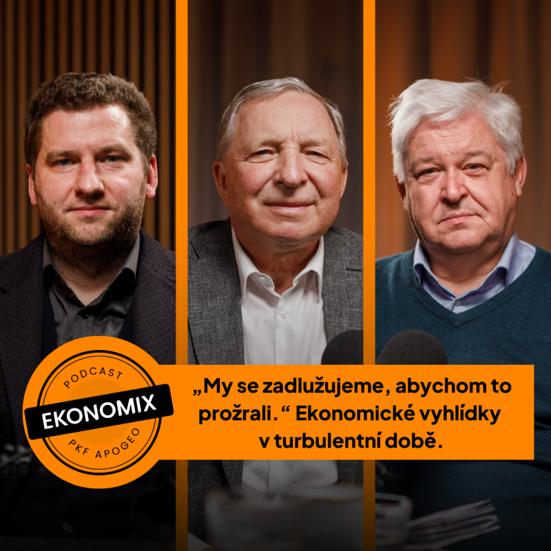 Obrázek epizody „My se zadlužujeme, abychom to prožrali.“ Ekonomické vyhlídky v turbulentní době | EKONOMIX PKF APOGEO