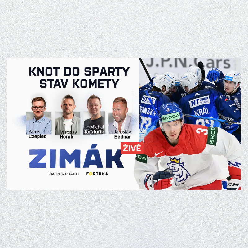 Obrázek epizody Zimák ŽIVĚ | Propad Sparty, má Knota. Naštvaní Tygři. Co hala pro ZOH?