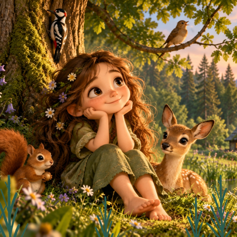 Obrázek epizody 🌿 Evelínka a les, který ztichl | Klidná audiopohádka na přání | Pohádka na dobrou noc o tom, že nemusíme čekat na ostatní