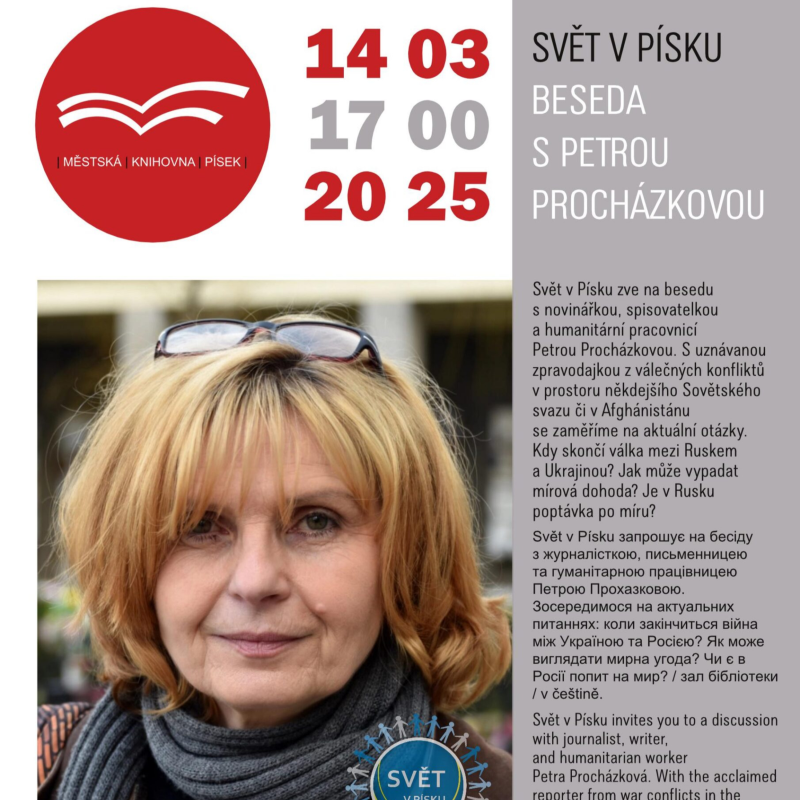 Obrázek epizody TAM-TAM SPECIAL #17: Petra Procházková, novinářka, a bývalá válečná zpravodajka