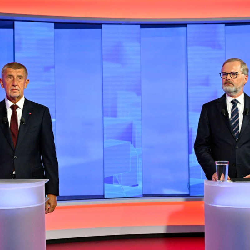 Obrázek epizody Poslední předvolební duel Babiše a Fialy: Vy lžete. A vy se mi nedokážete podívat do očí