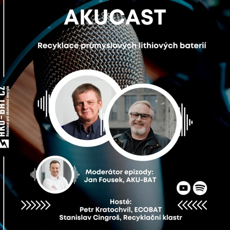 Obrázek epizody AKUCAST Recyklace průmyslových lithiových baterií