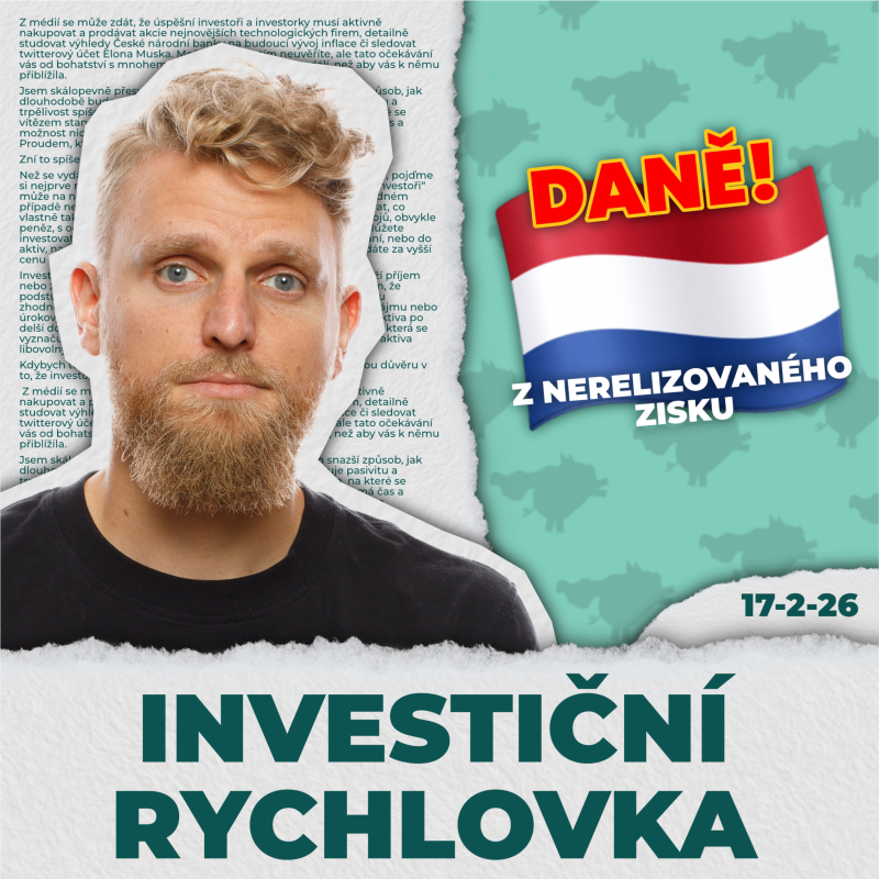 Obrázek epizody První poražení AI mánie, 100leté dluhopisy a zdanění nerealizovaných zisků 💸 Investiční rychlovka