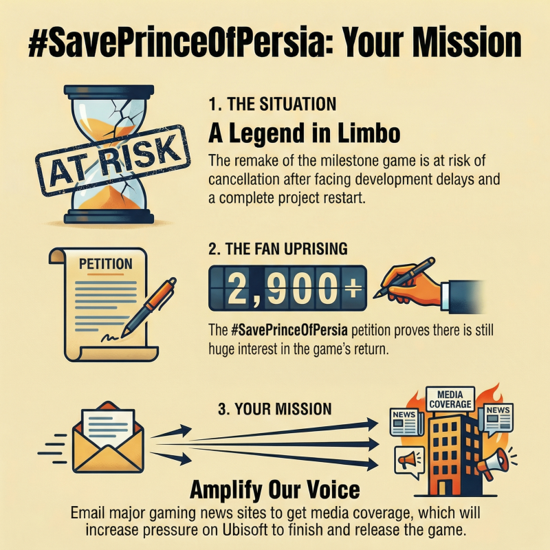 Obrázek epizody The #SavePrinceOfPersia petition takes another step! Latest information about the Prince of Persia remake