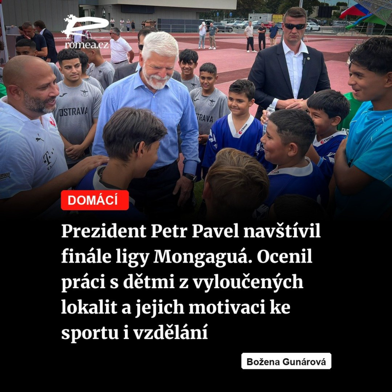 Obrázek epizody Prezident Petr Pavel navštívil finále ligy Mongaguá. Ocenil práci s dětmi z vyloučených lokalit a jejich motivaci ke sportu i vzdělání