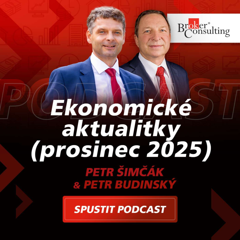 Obrázek epizody Ekonomické aktualitky - prosinec 2025 (Petr Šimčák, Petr Budinský)