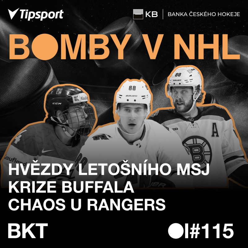 Obrázek epizody BOMBY V NHL #115 | Které hvězdy okoření MSJ? Tápání Buffala a chaos v táboře Rangers