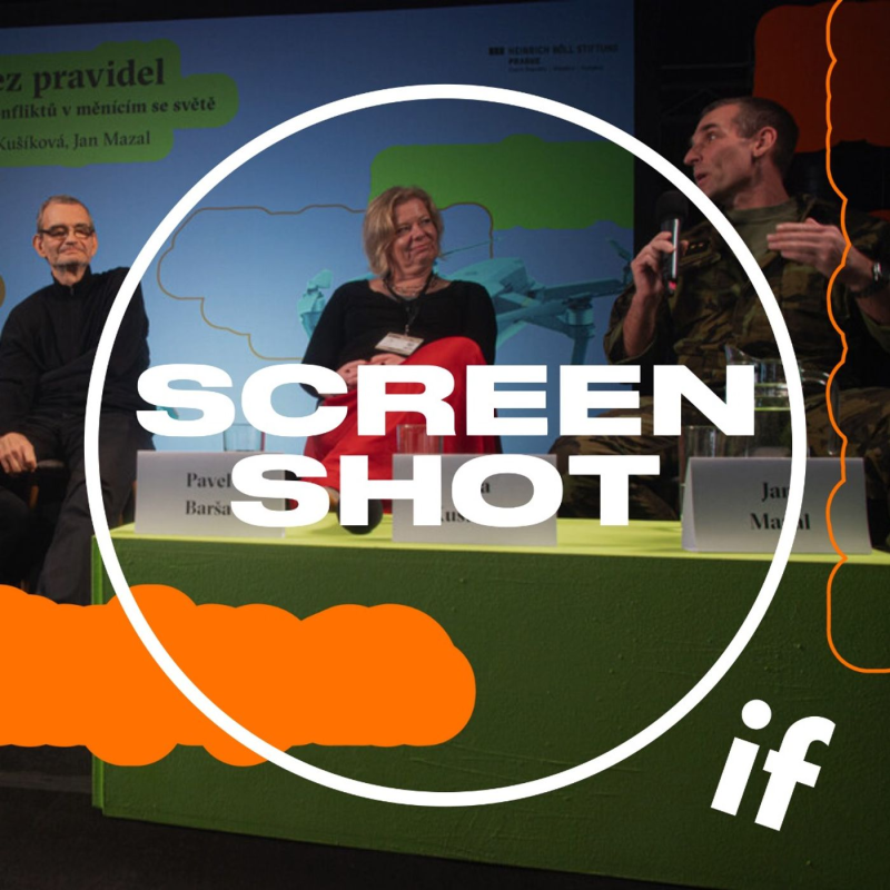 Obrázek epizody Zabíjíme efektivněji, ne lépe. Pavel Barša, Eva Kušíková a Jan Mazal o tom, co přinášejí technologie do války (záznam debaty)