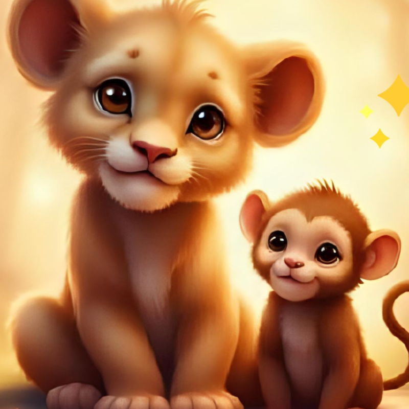 Obrázek epizody 🦁 Lvice Zuza a opičák Leo - přátelství v džungli ⭐️ Audiopohádka na přání pro děti + krátká relaxace na dobrou noc
