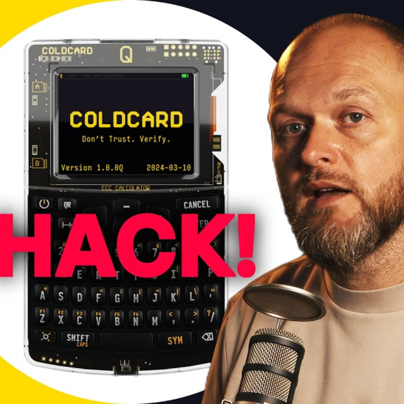 Obrázek epizody Hardwarové peněženky ColdCard vykradeny 🚨 | BIP110 drama 🎭 - CEx 11/08/2026