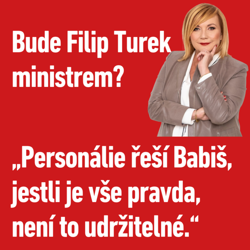 Obrázek epizody Schillerová: Pokud se obvinění proti Turku potvrdí, je to neudržitelné! Ale personálie řeší Babiš