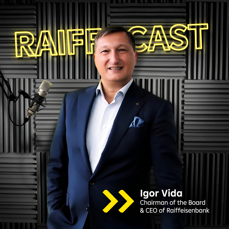 Obrázek epizody #13 Igor Vida (CEO Raiffeisenbank) - MLADŠÍMU JÁ BYCH VZKÁZAL VÍCE POKORY; VIZE RAIFFKY V BUDOUCNU MĚ DRŽÍ NAD VODOU